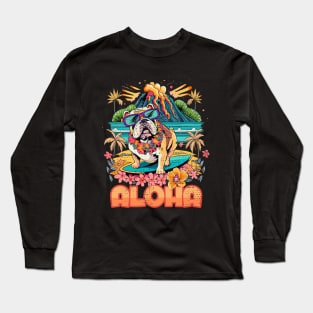 Aloha Surf Bulldog Hawaii Vintage Long Sleeve T-Shirt